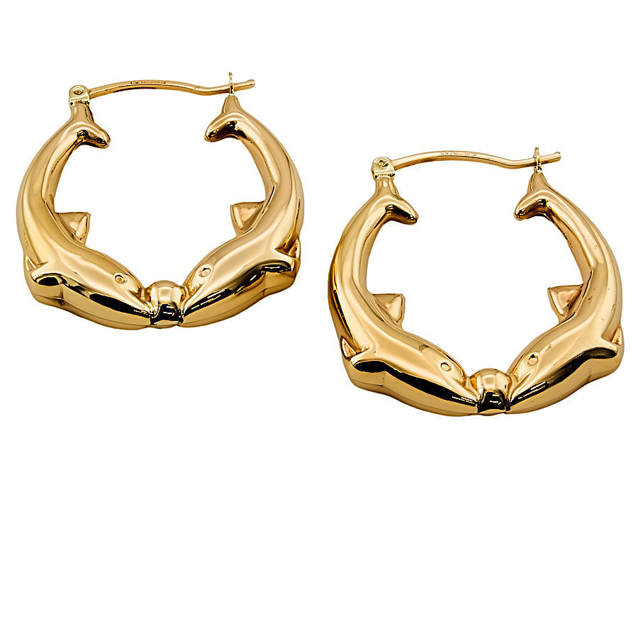 9ct gold Hollow Hoop Earrings